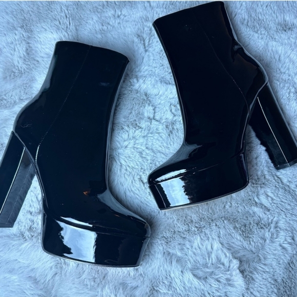 Patent leather platform boots - Picture 5 of 7